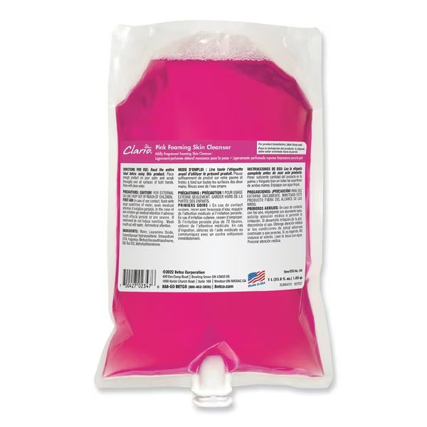 Pink Foaming Skin Cleanser, Fresh, 1,000 mL Refill Bag, 6PK, Betco, Mfr#: 7502900